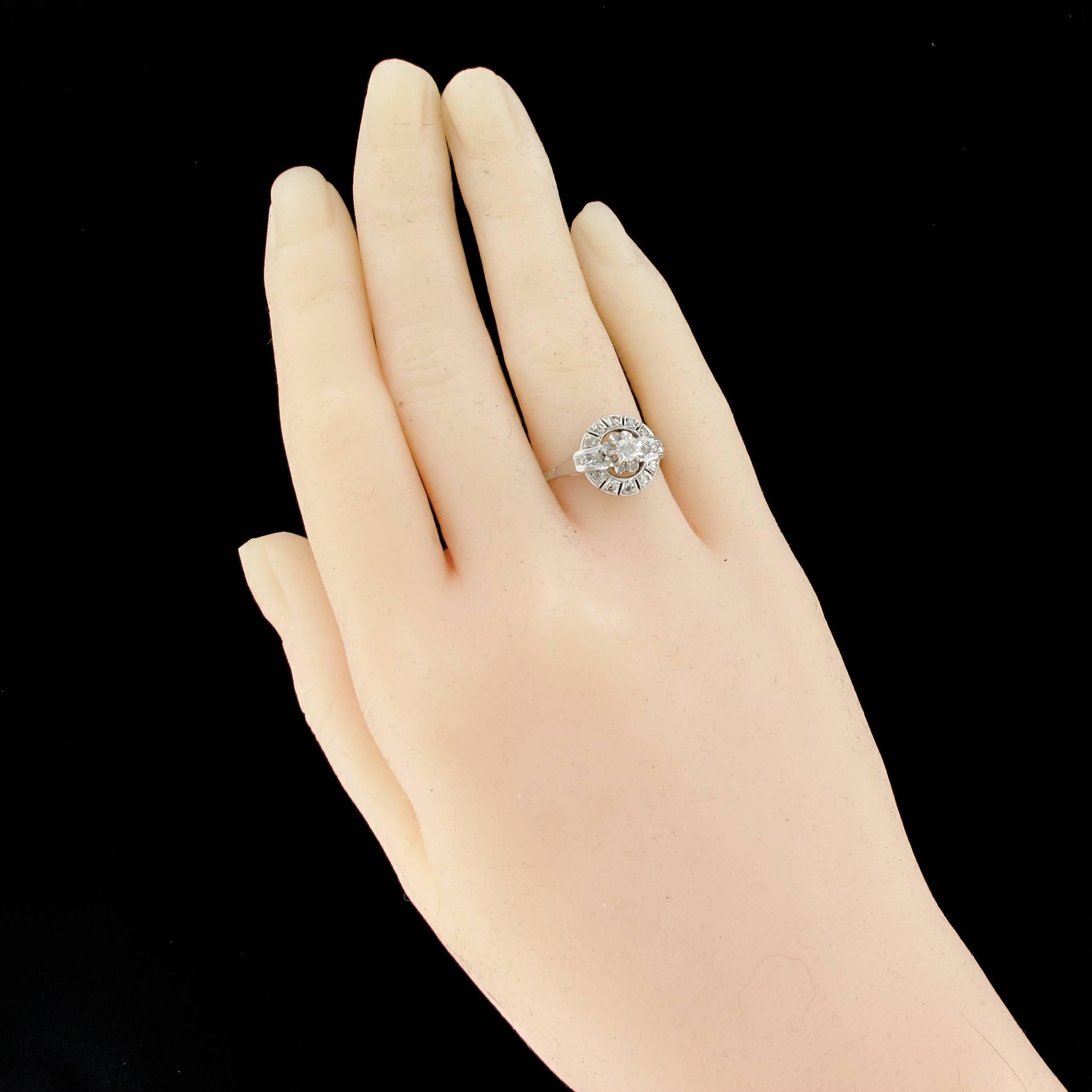 vintage round diamond ring