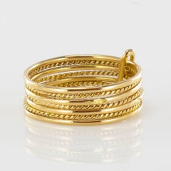 French 1900s Semainier 18 Carat Gold Ring