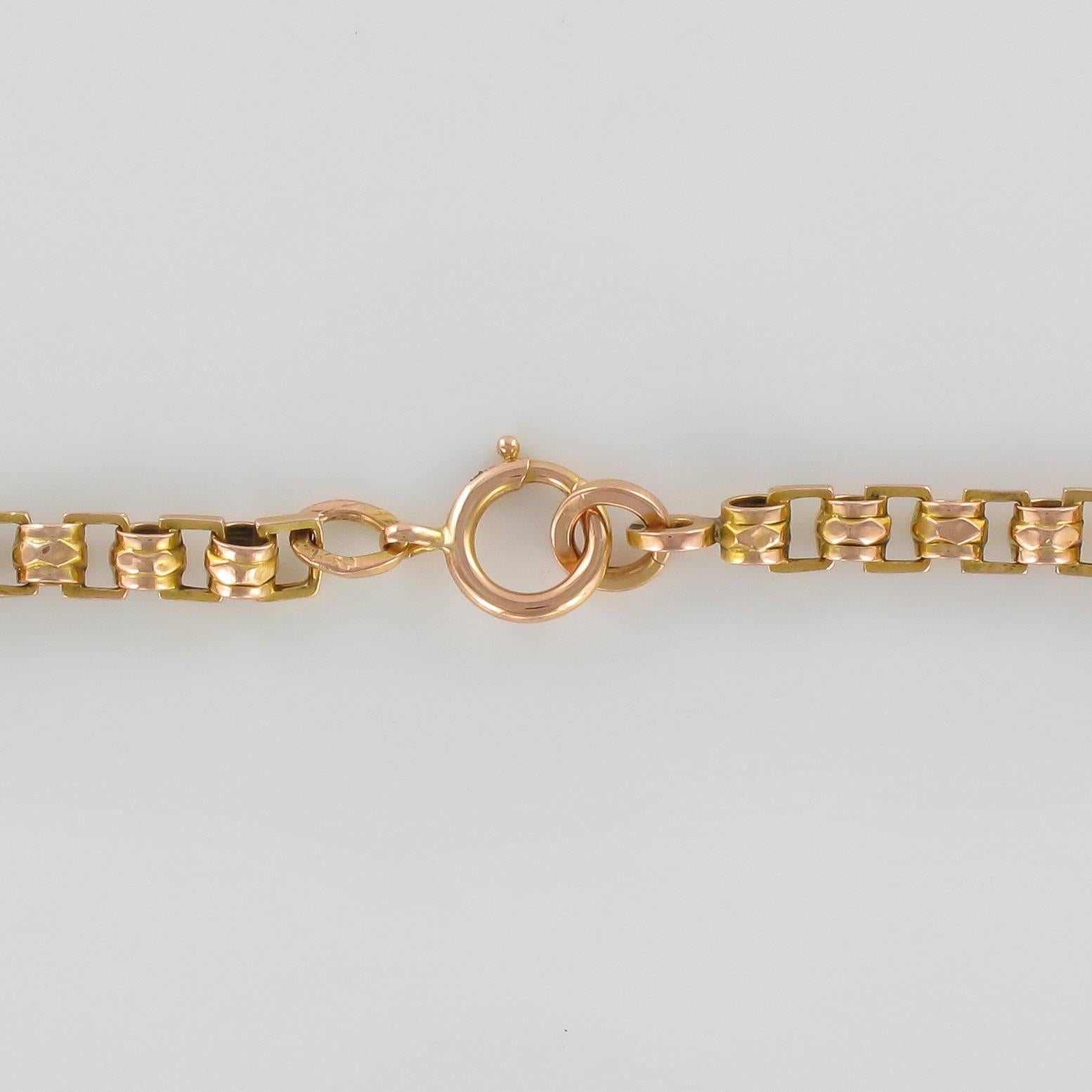 Women's French 19th Century 18 Carat Rose Gold Chain Bracelet