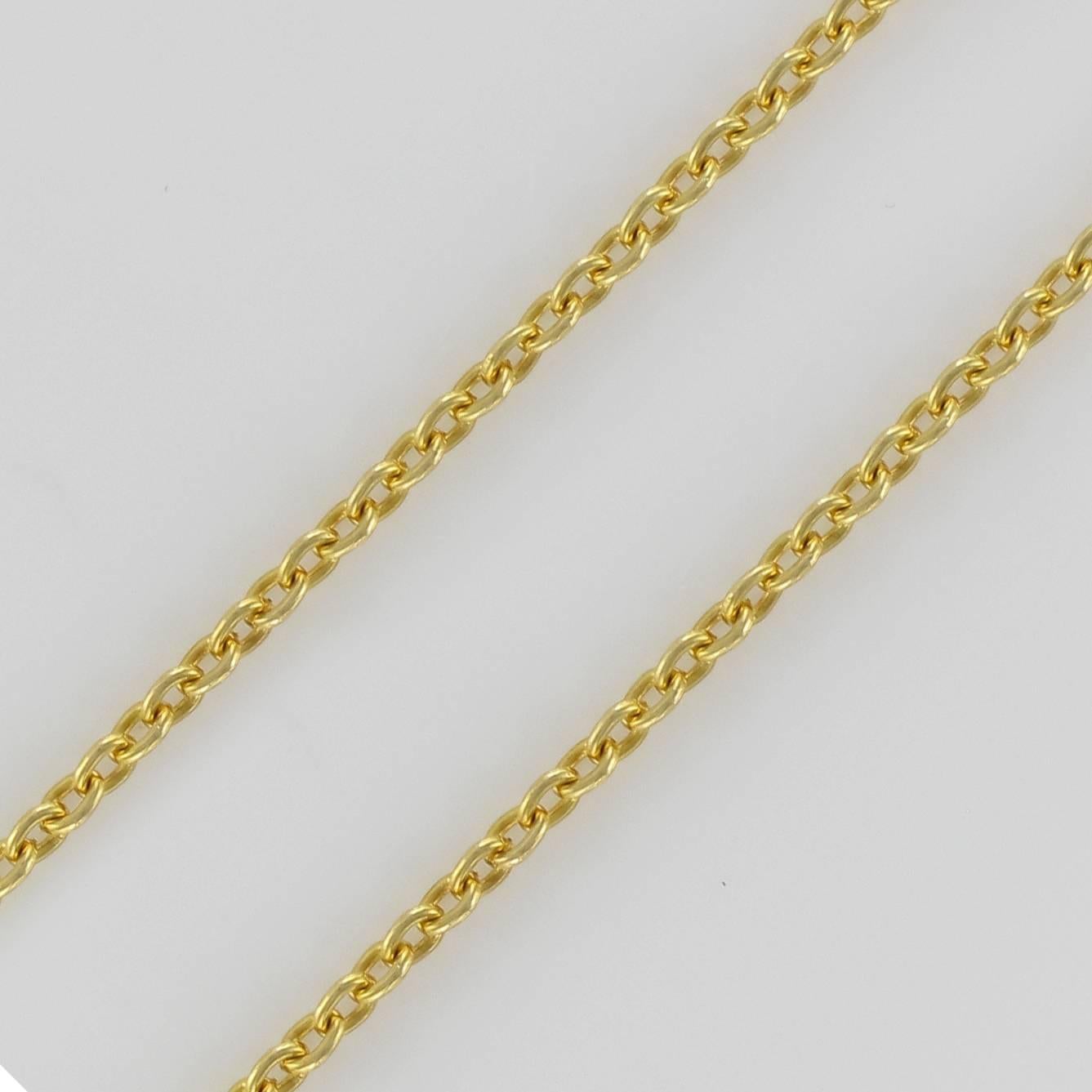 Französische 1950er Jahre 18 Karat Gelbgold Rosa Spinell Perlen Draperie Halskette im Angebot 10