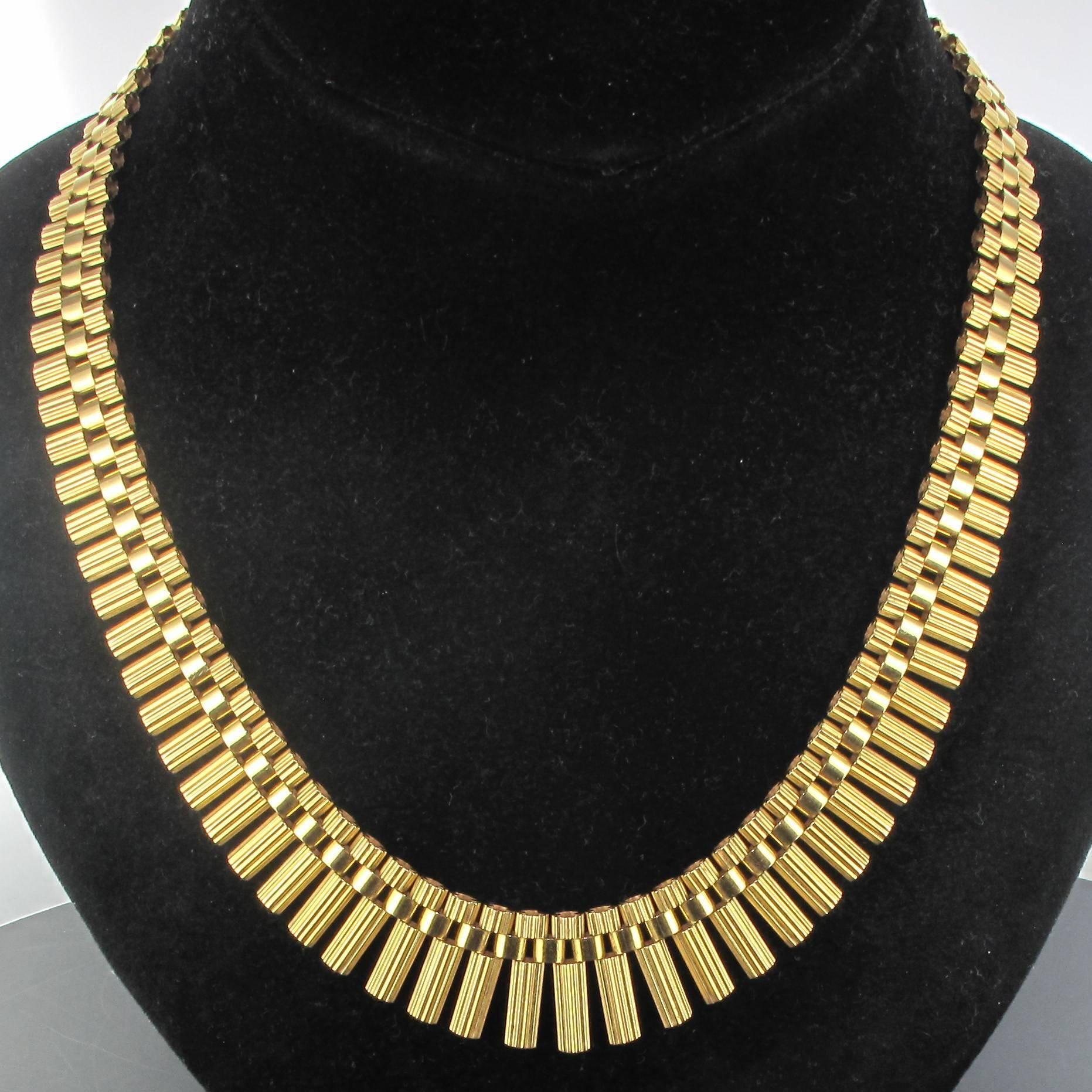 French 1960s Vintage 18 Karats Gold Necklace 4