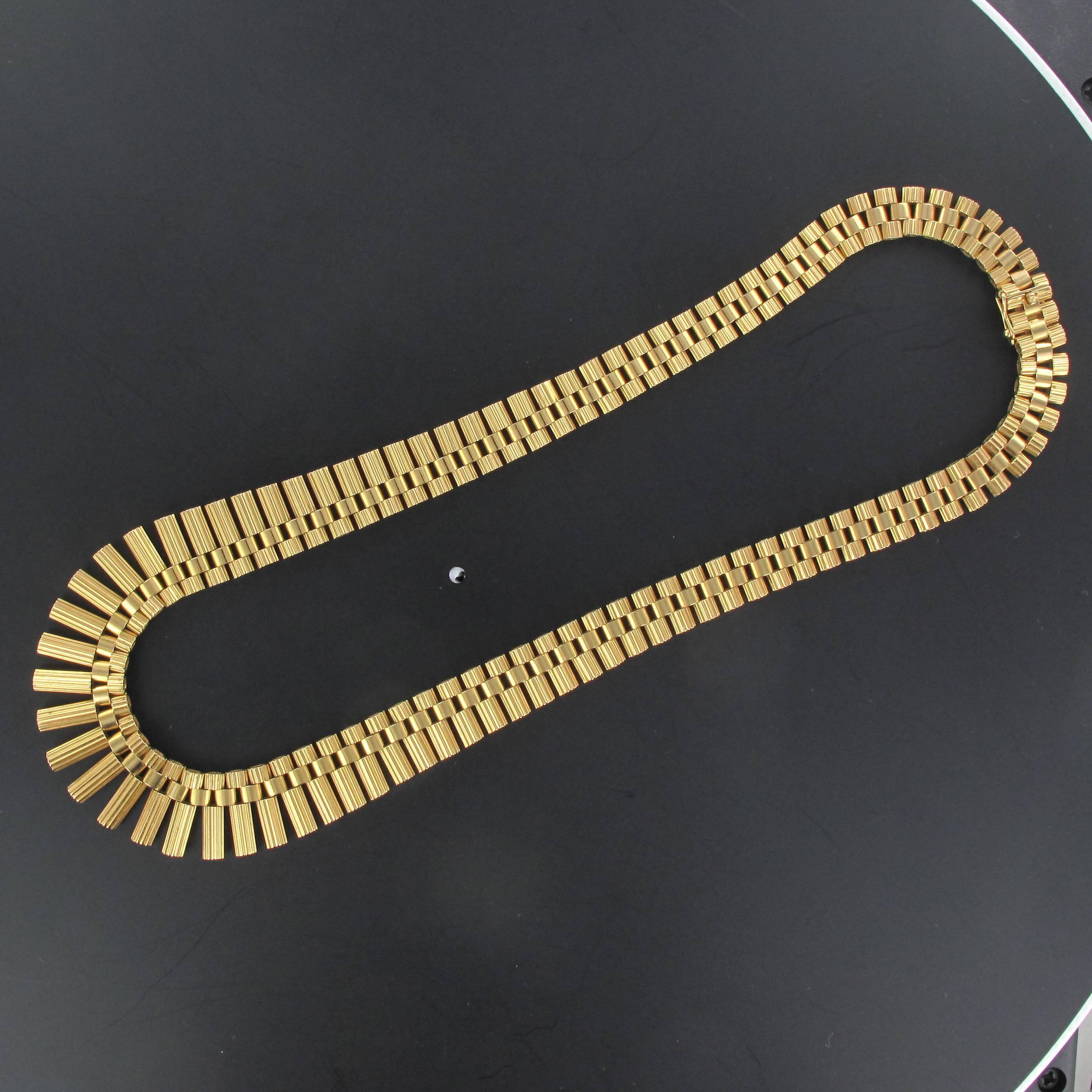 French 1960s Vintage 18 Karats Gold Necklace 5