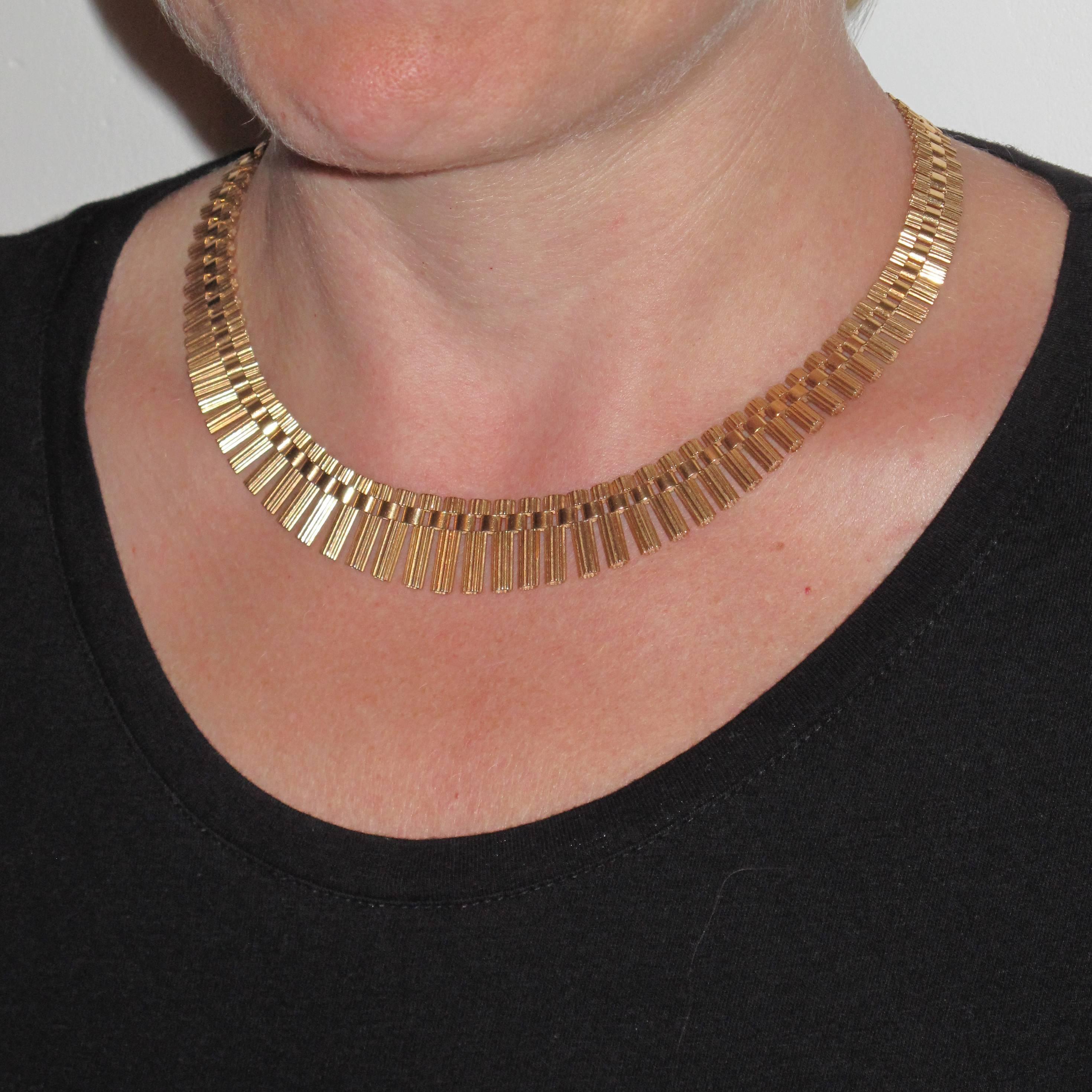 French 1960s Vintage 18 Karats Gold Necklace 7