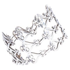 Antique 19th Century Silver Cuff Bracelet