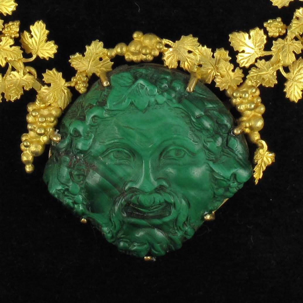 Collier or came malachite Empire franais Neuf - En vente à Poitiers, FR