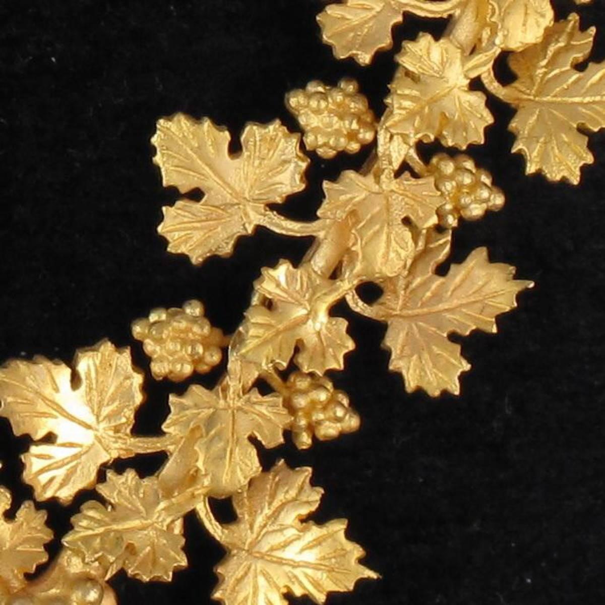 Franzsische Empire Malachit-Kamee-Halskette aus Gold im Angebot 3