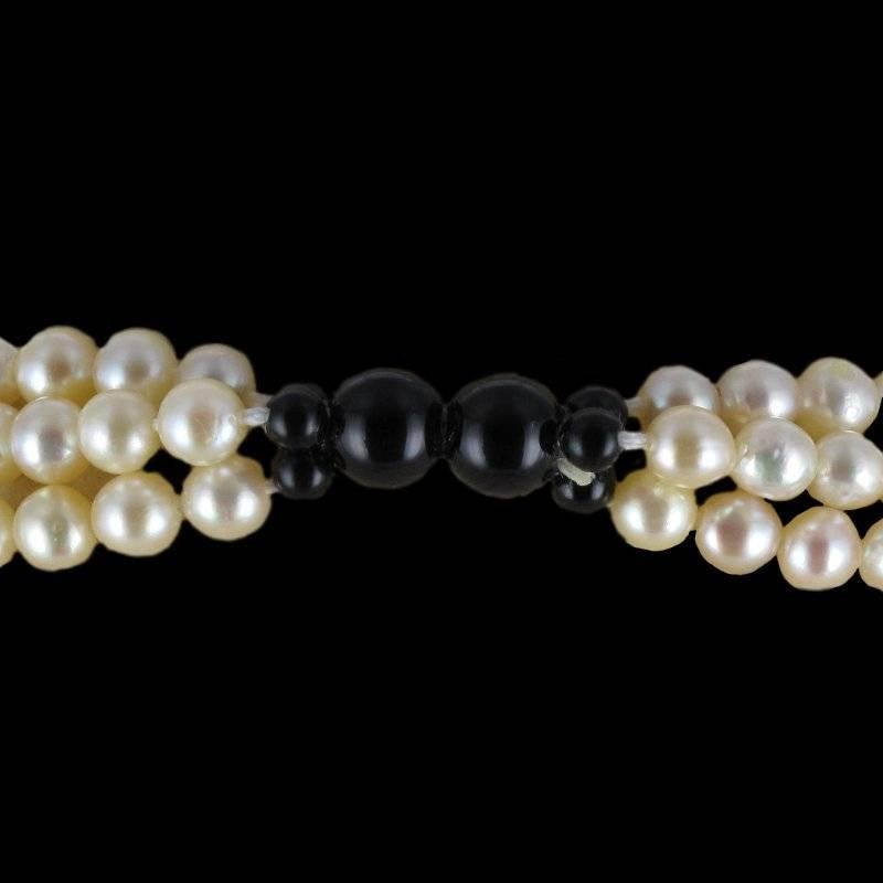 Baume Onyx Pearl Long Necklace  3