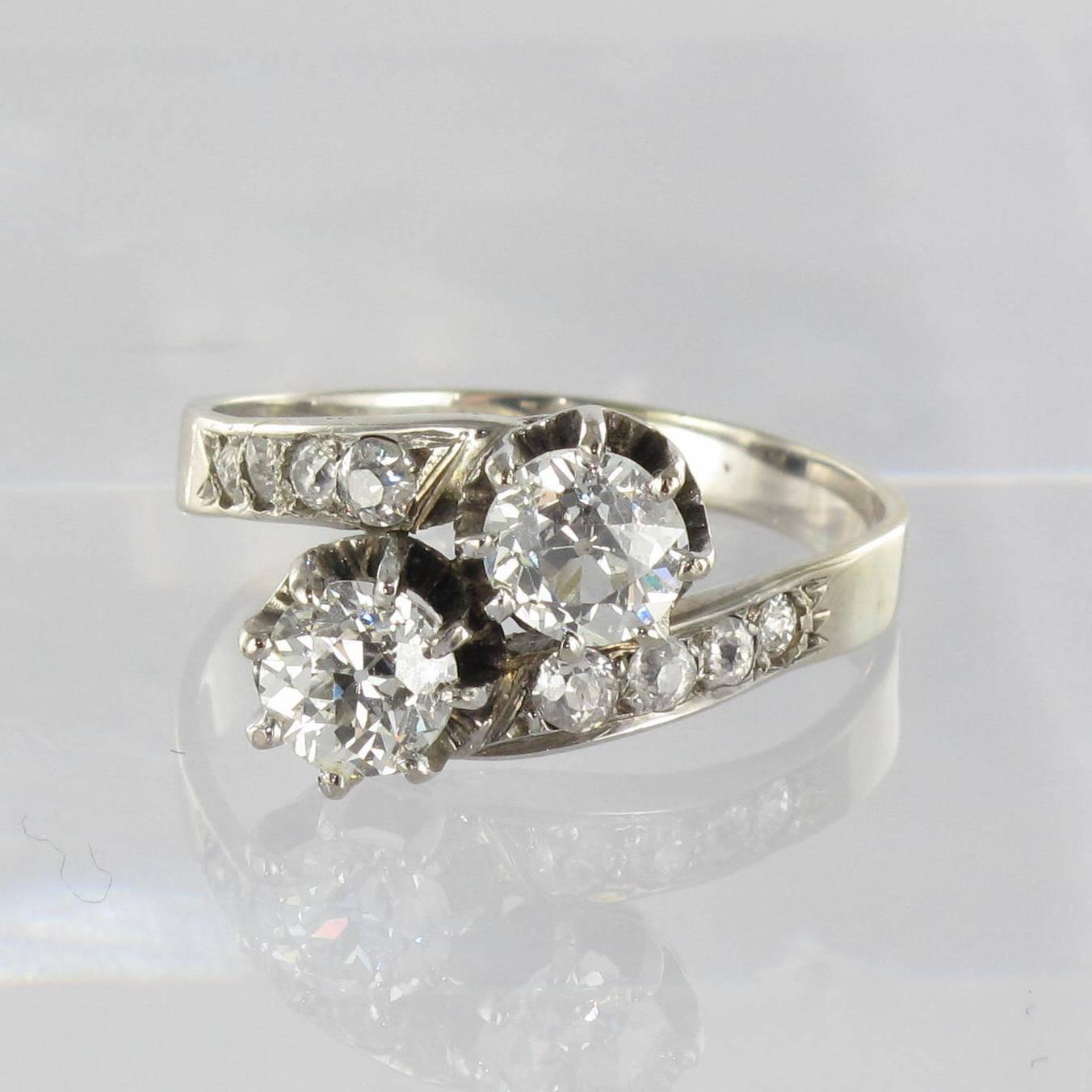 Romantic Antique Diamond Gold Lover's Ring 
