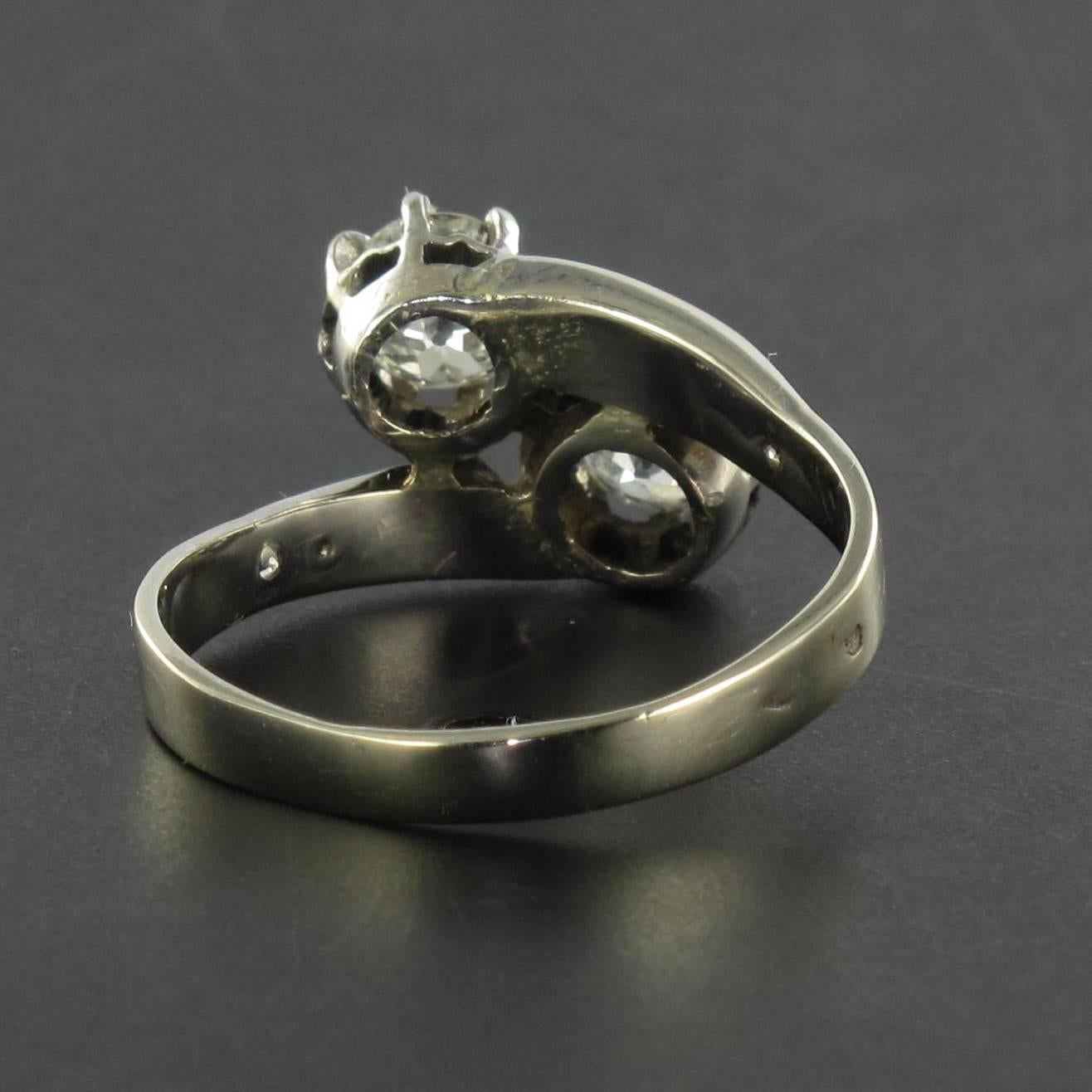 Women's Antique Diamond Gold Lover's Ring 
