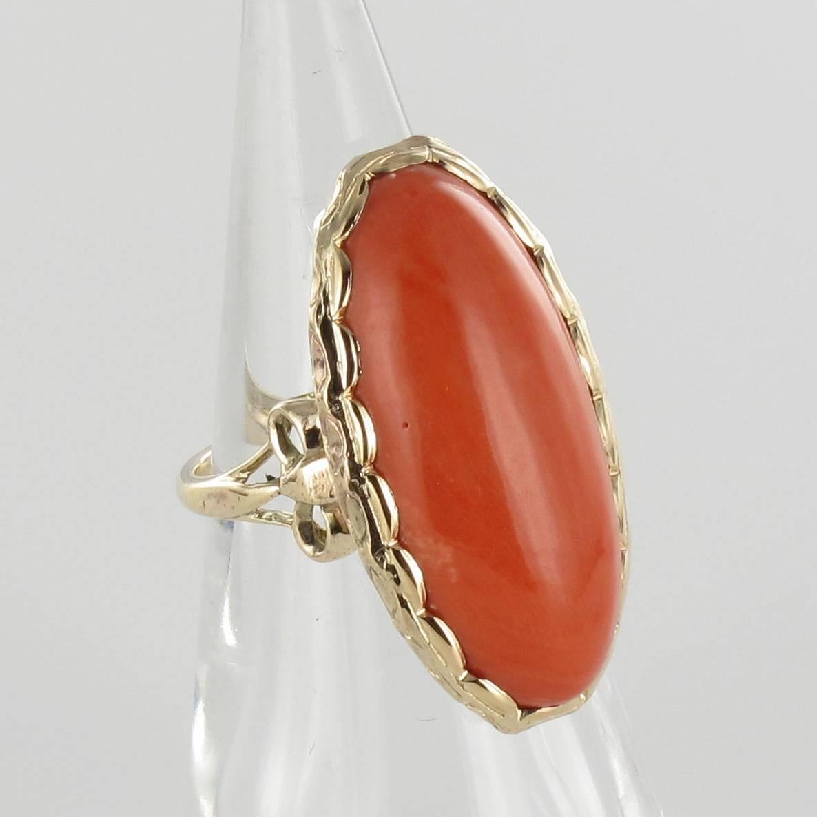 antique coral ring