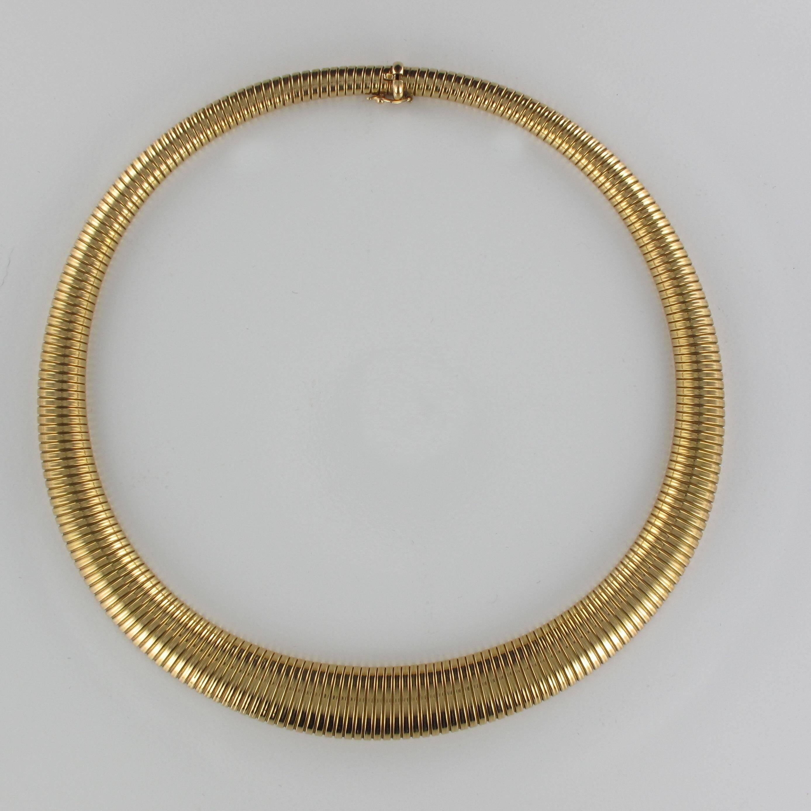 1940s Gold Tubogaz Necklace  1