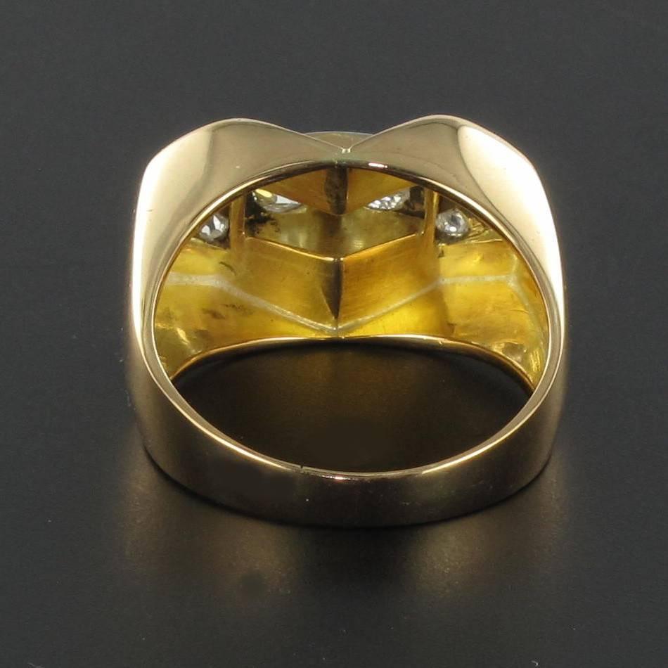 Retro  Diamond Gold Ring  2