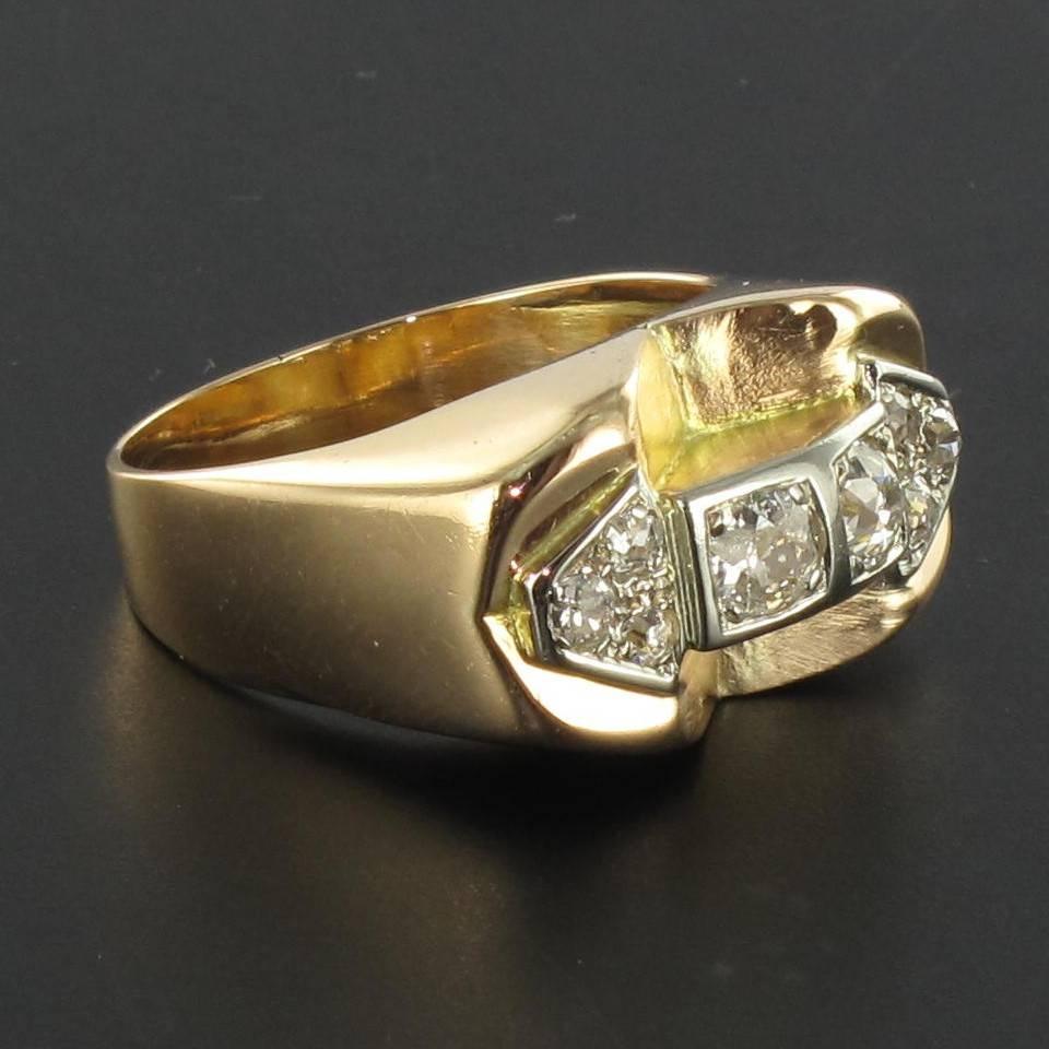 Retro  Diamond Gold Ring  1