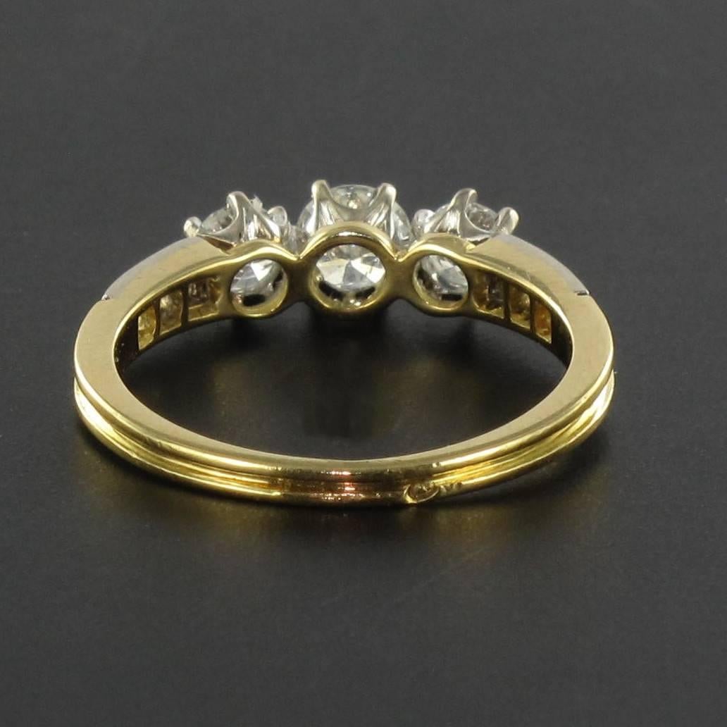 Women's Diamond Gold Trinity Engagement Ring 