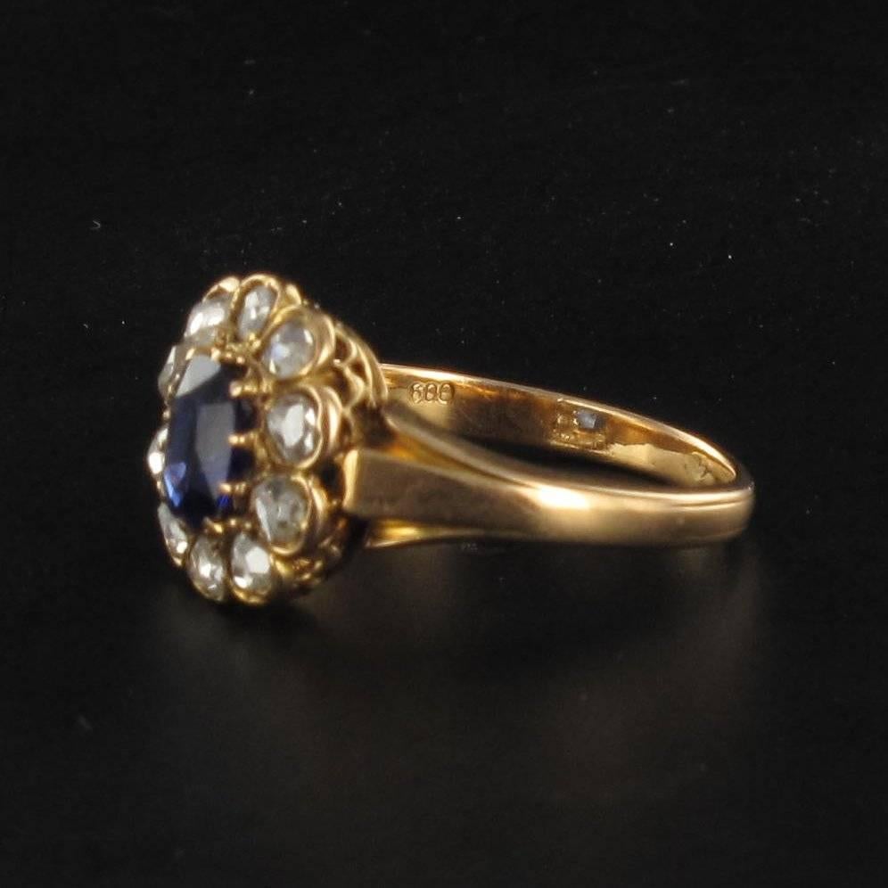 Lovely Antique Sapphire and Diamond Ring  3