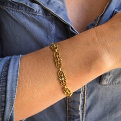 1880s Gold, Diamond and Ruby Bracelet