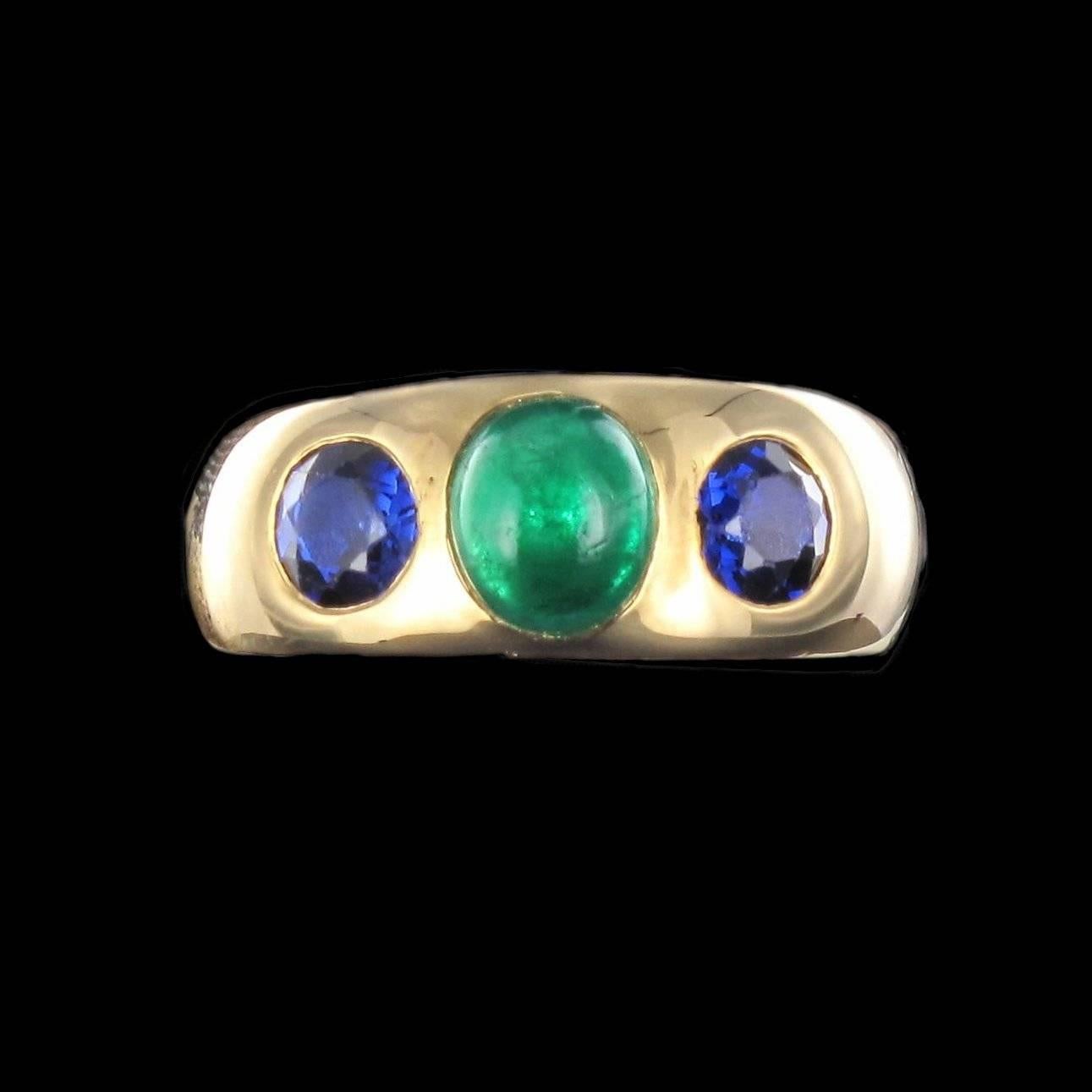Sapphire and Emerald Ring 1