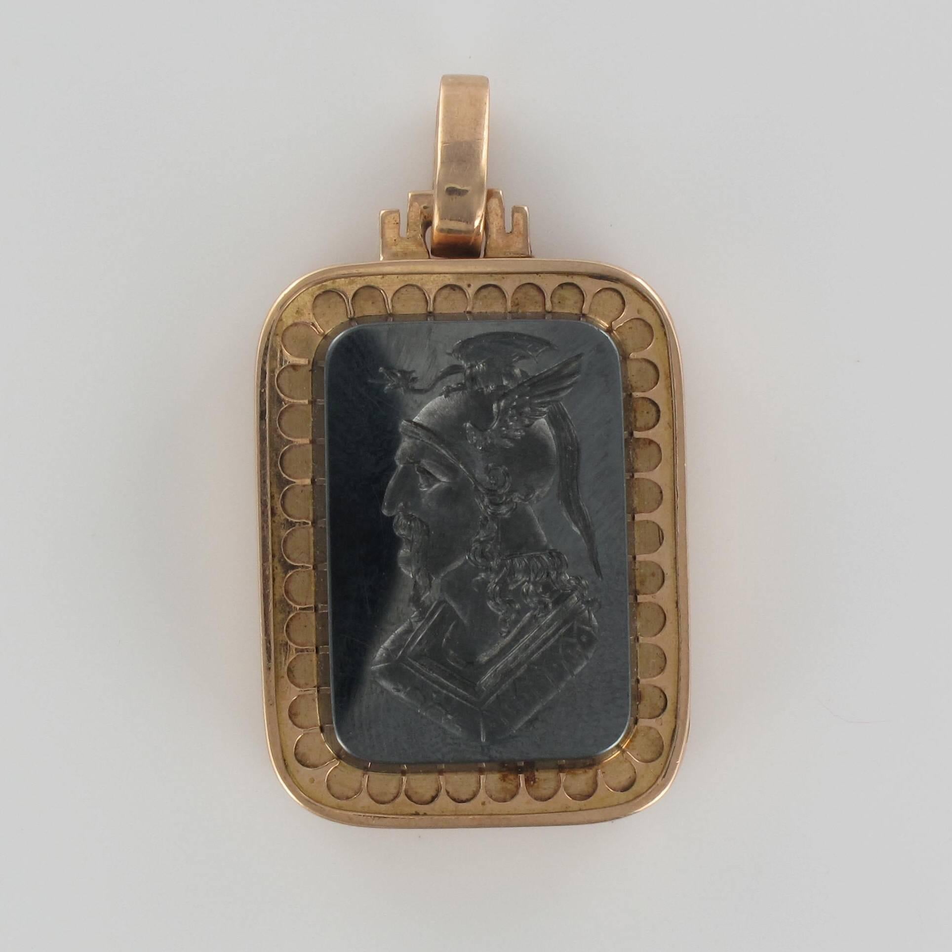 Antique Medallion with Hematite Intaglio 4