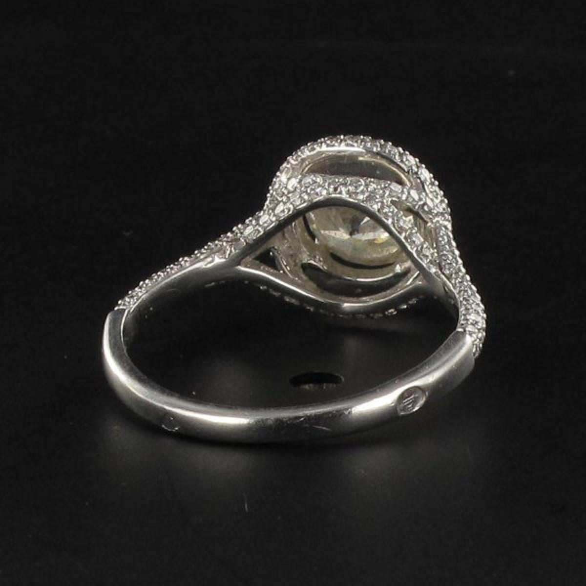 New 1.20 Carat Diamond Platinum Solitaire Ring  In New Condition In Poitiers, FR