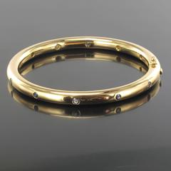 Rose Gold and Sapphire Bangle Bracelet