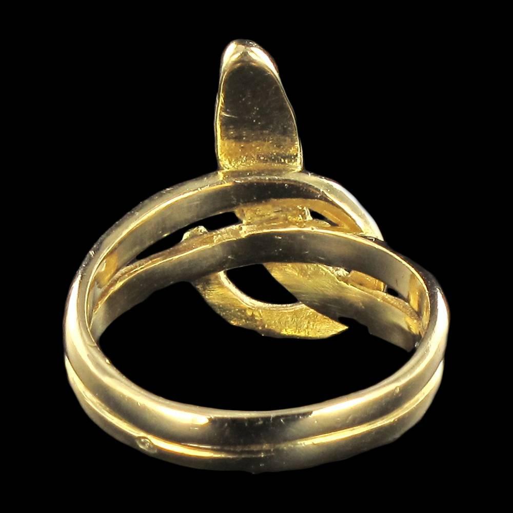 Antique Gold Snake Ring 2