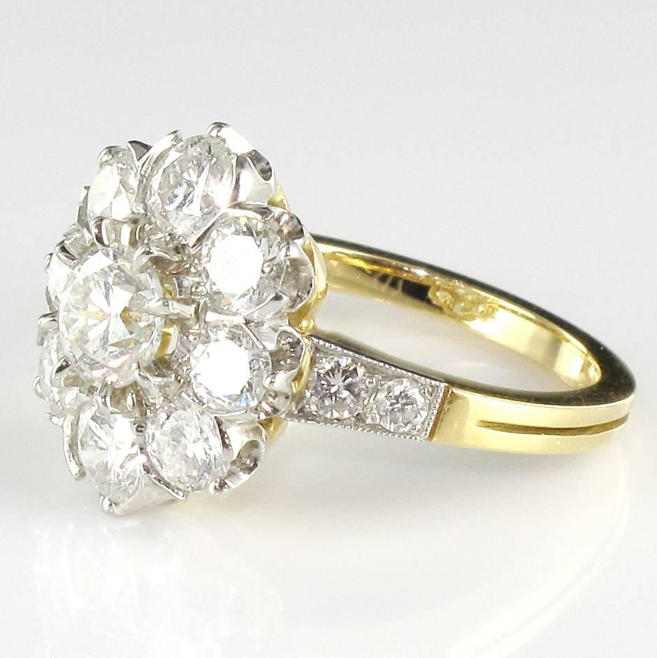 Romantic New Diamond Platinum Gold Engagement Ring 