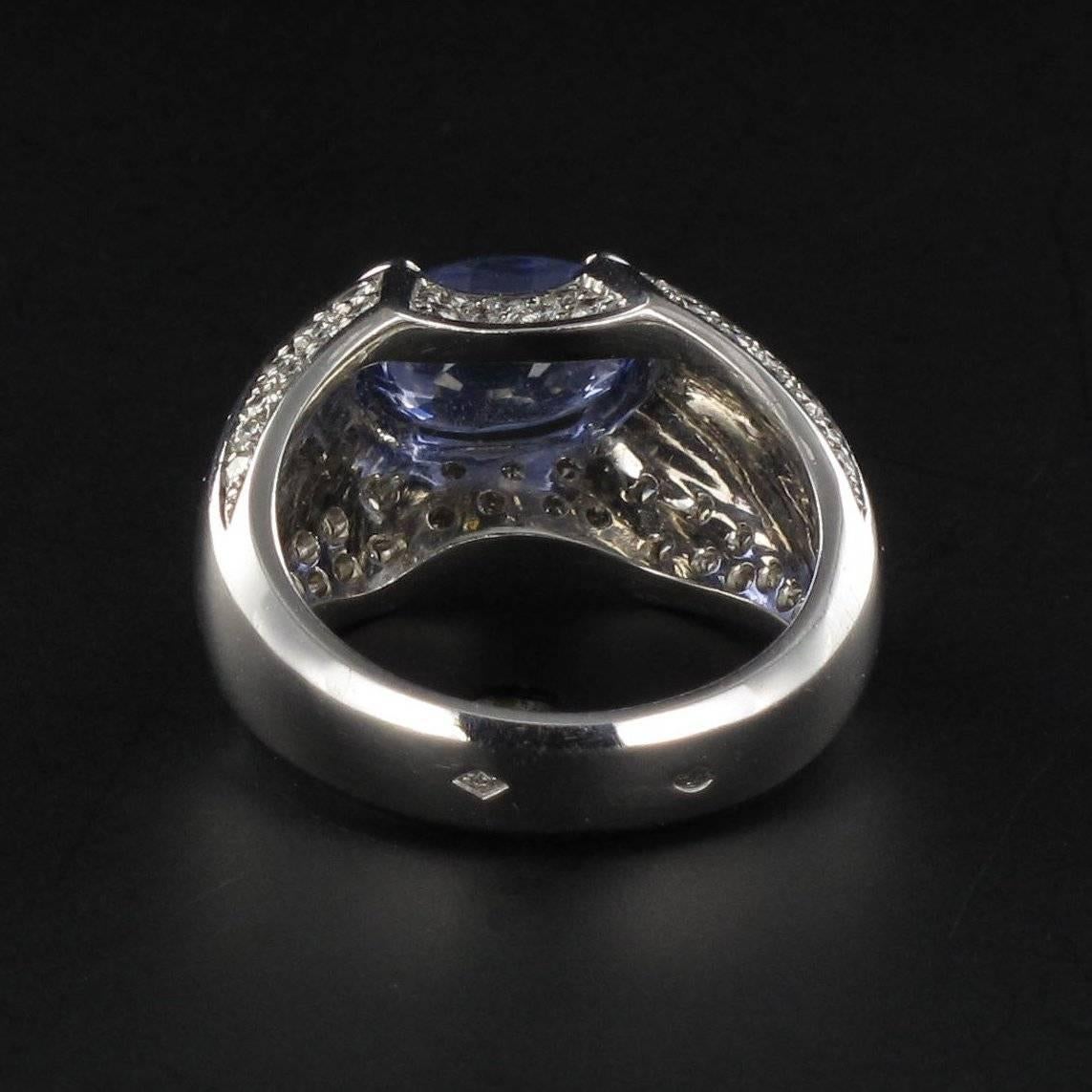 New Sapphire Diamond Gold Ring 1