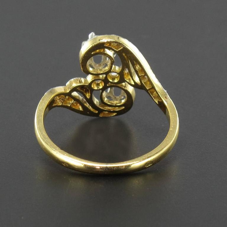 1900s French Antique Diamond Gold S Shaped Ring at 1stDibs s shaped