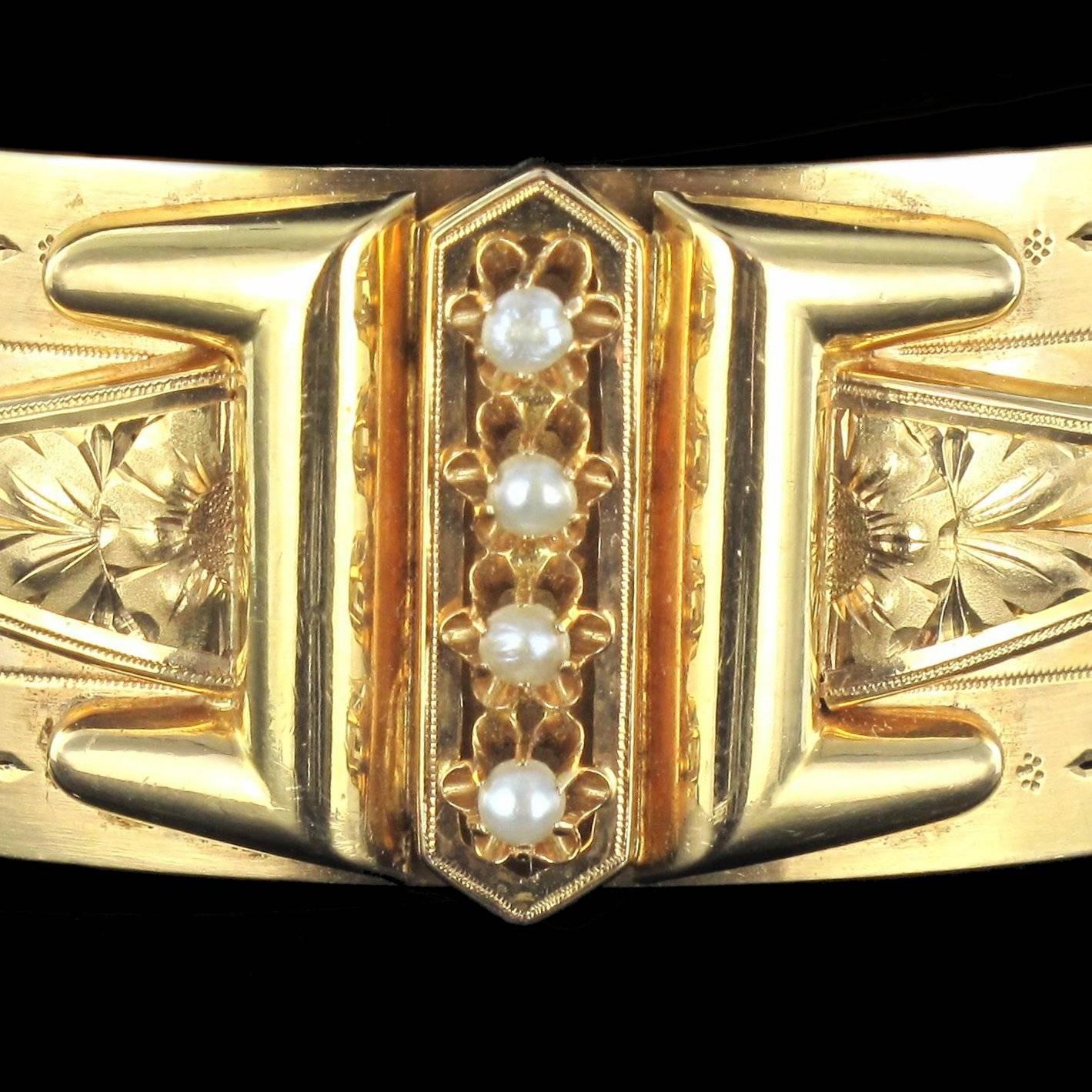 Women's Pearl Gold Napoleon III Bracelet 
