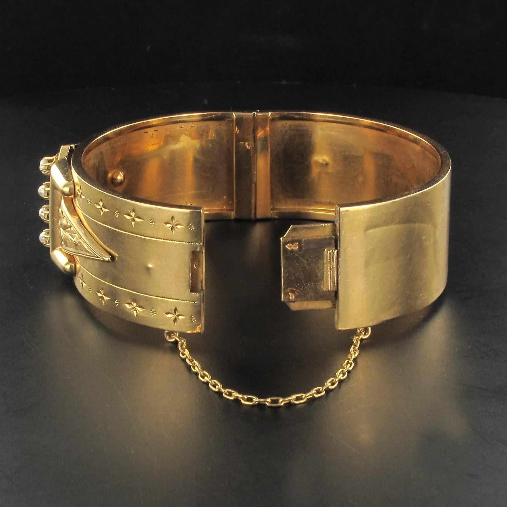 Pearl Gold Napoleon III Bracelet  2