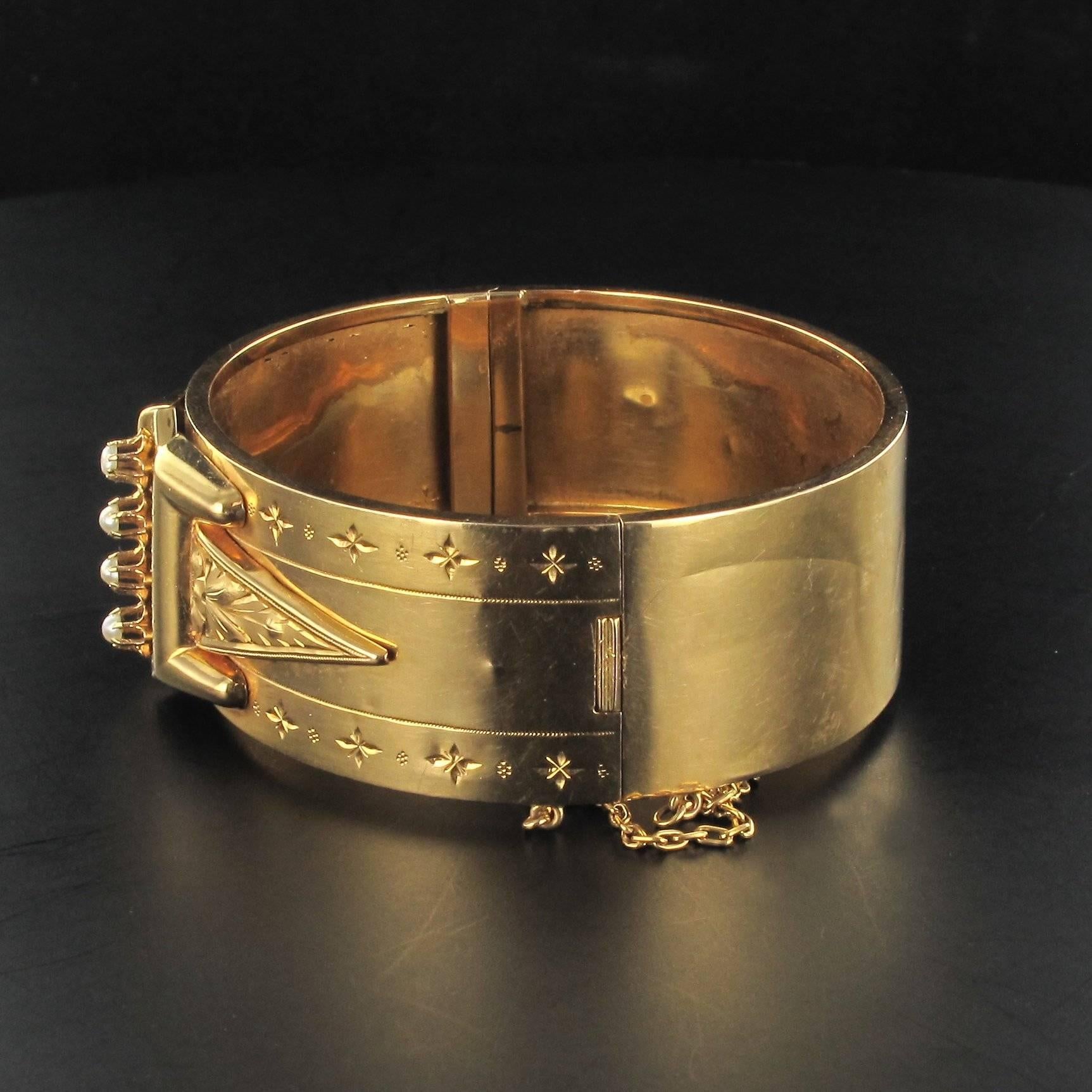Pearl Gold Napoleon III Bracelet  1