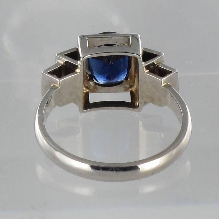 Women's Sapphire Diamond Gold Ring