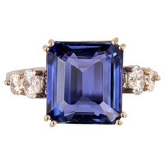 Anello Baume Creation 6 carati con tanzanite e diamanti in oro rosa