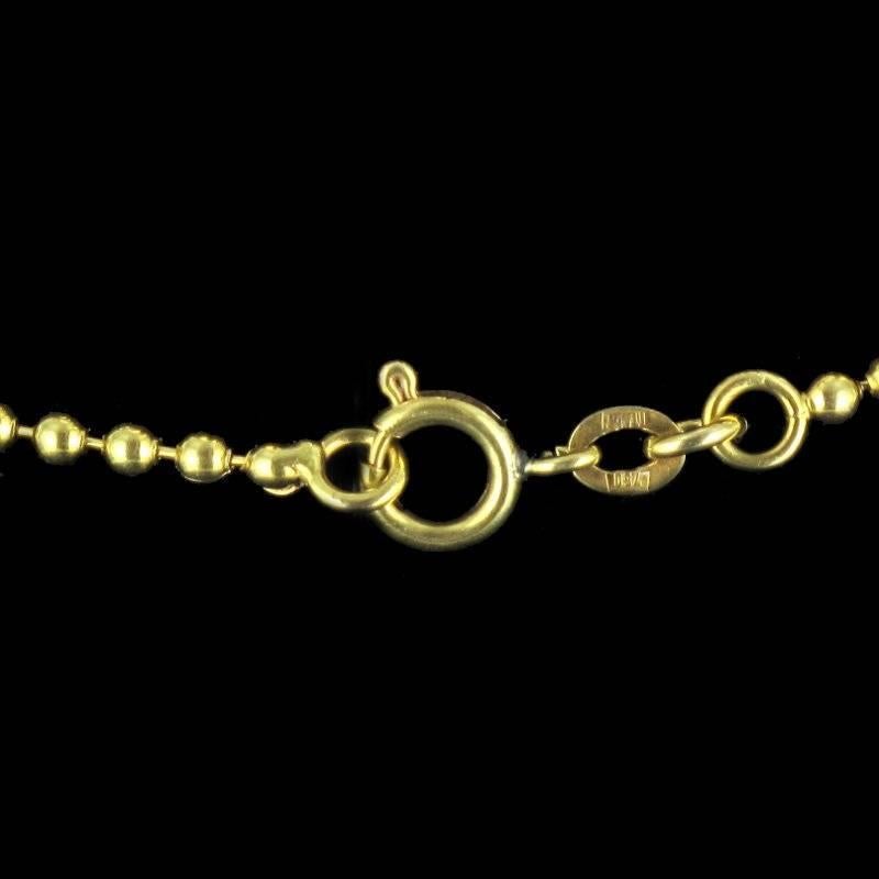 Modern Italian 18 Karat Yellow Gold Matinee Necklace For Sale 6