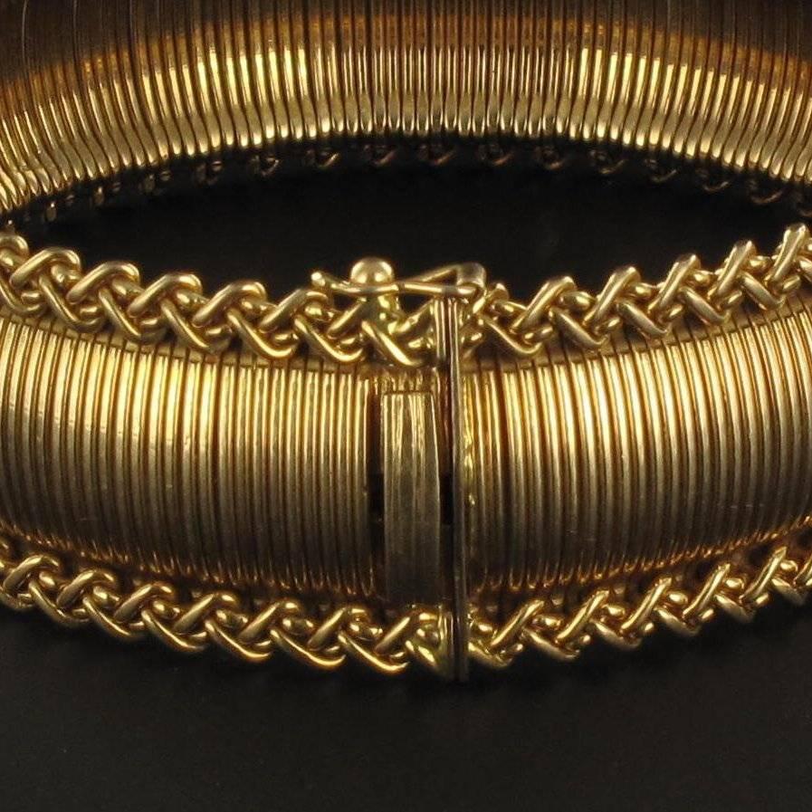 Retro 1950s French Gold Bracelet For Sale