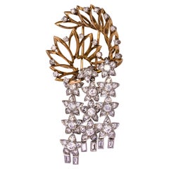 Broche de estrella de oro y diamantes de los años 60