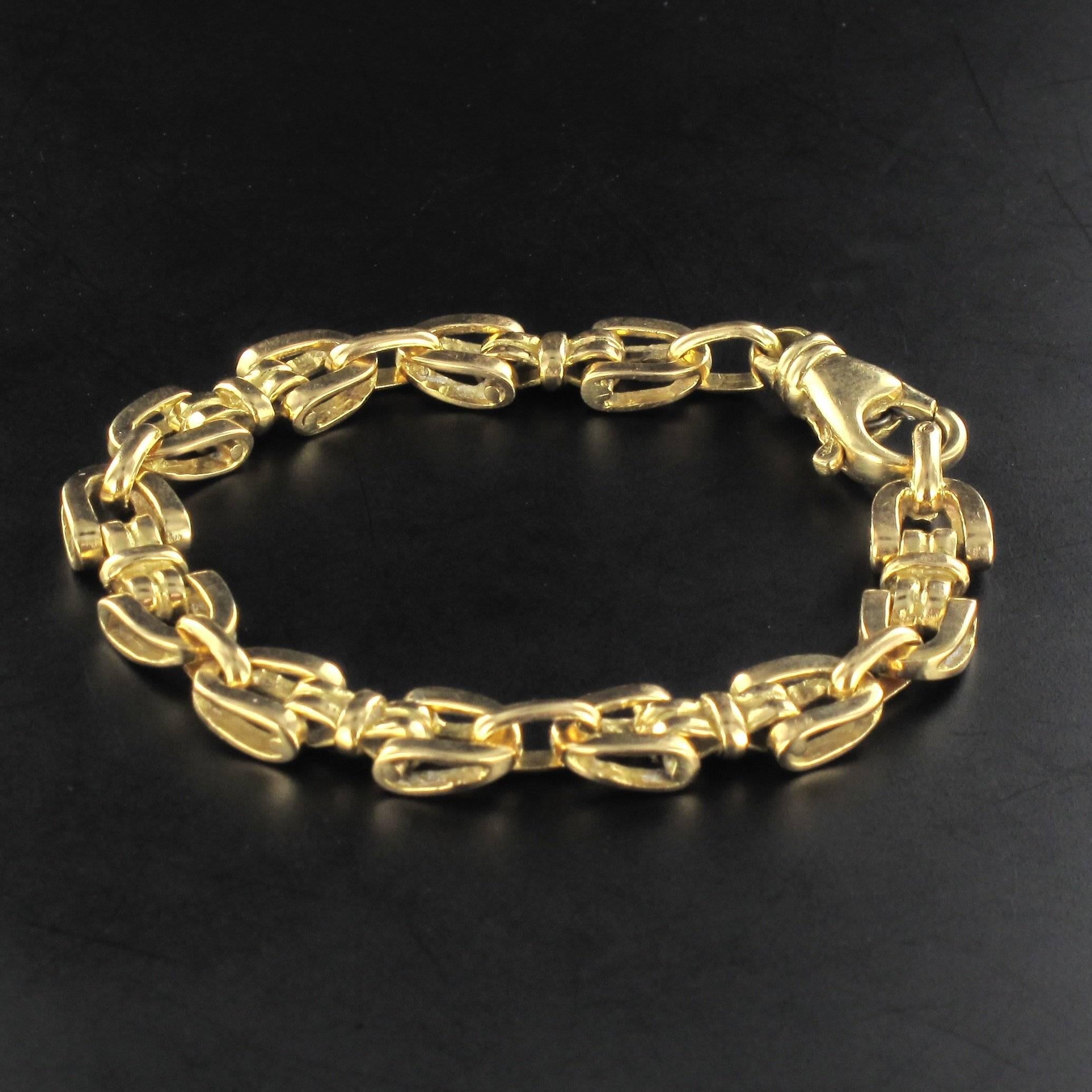 Women's 1960s French Gold Stirrup Link Bracelet