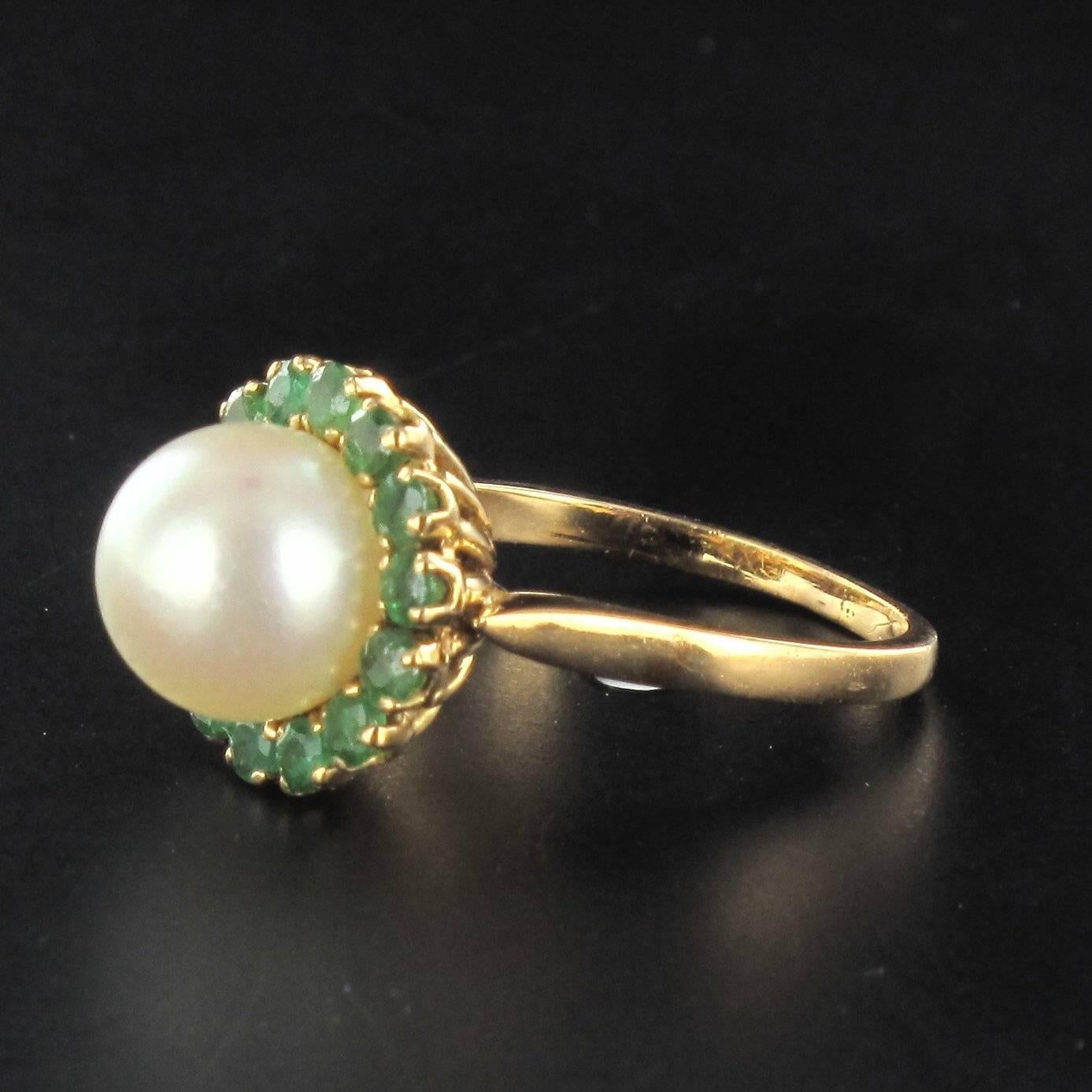 pearl and emerald ring