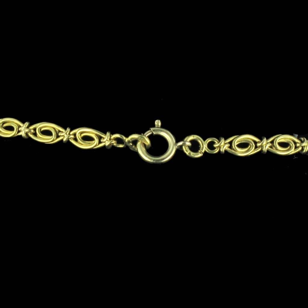 French 19th Century 18 carats Yellow Gold Long Chain Necklace 1