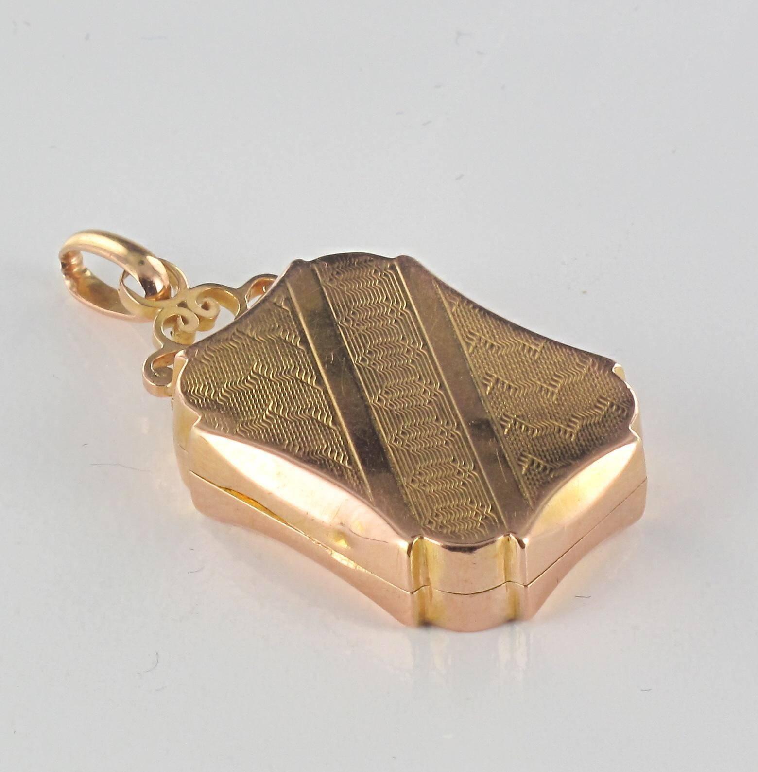 Napoleon III Antique gold rectangular medallion