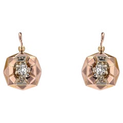 Französisch 20. Jahrhundert Diamanten Lever Back Ohrringe