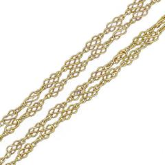 French 19th Century Rose Gold Matinee Chain Necklace 11