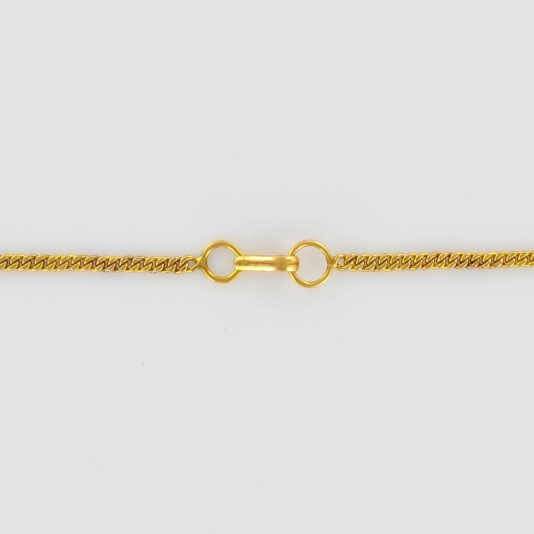 Women's 1970s Oriental Yellow Gold Necklace