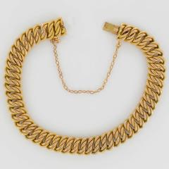 19th Century Rose Gold Textured Charm Bracelet