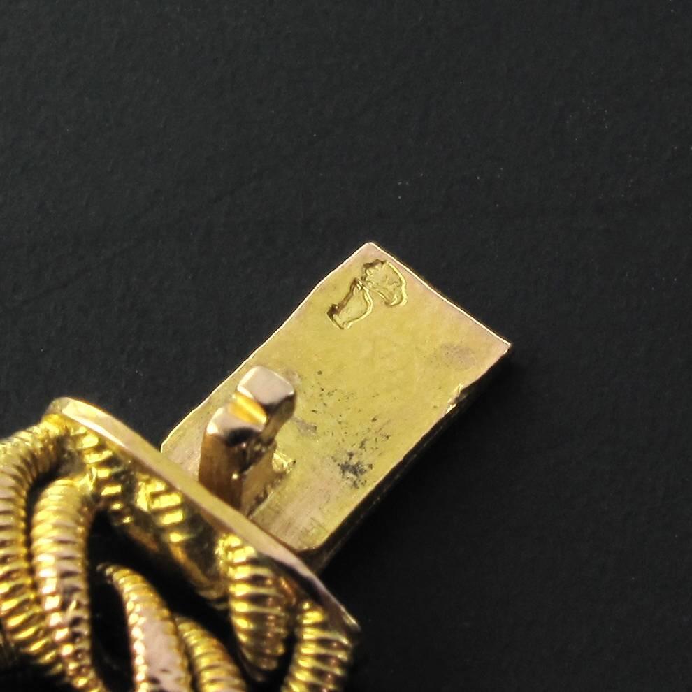 19th Century Rose Gold Textured Charm Bracelet 2