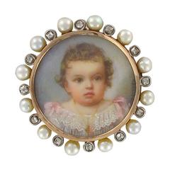 19th Century French Antique Personal Memento Brooch 3