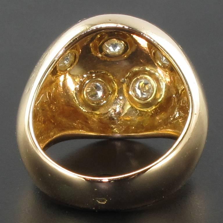 Retro French 1960s Constellation 18 Carat Rose Gold Diamonds Ring