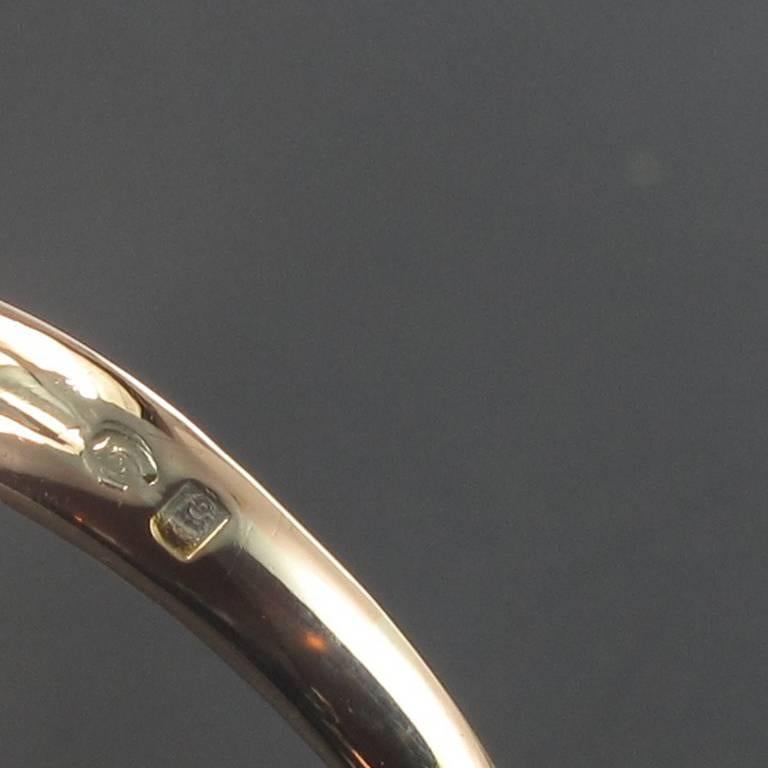 19th Century Platinum 18 Karats Rose Gold Diamond Ring 1