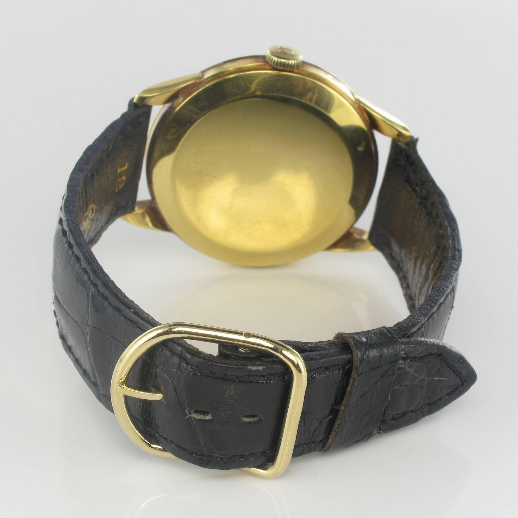 Retro 1960s Omega 18 Karat Gold Men's Watch