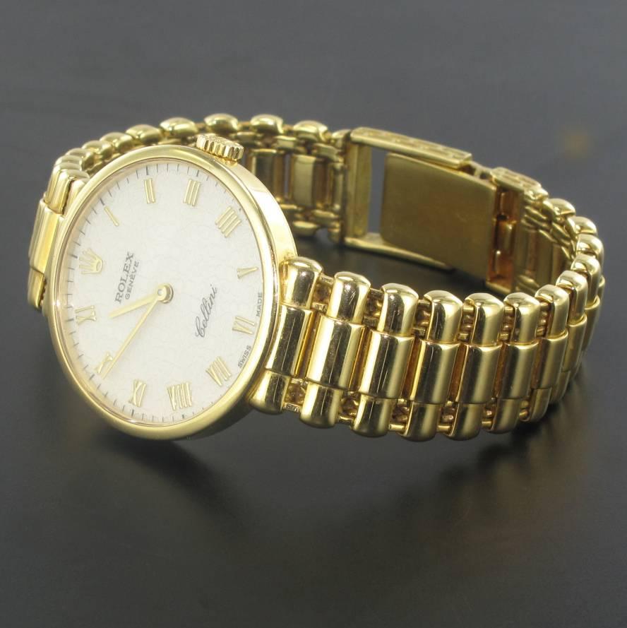 Rolex Ladies Yellow Gold Cellini Mechanical Wristwatch 4